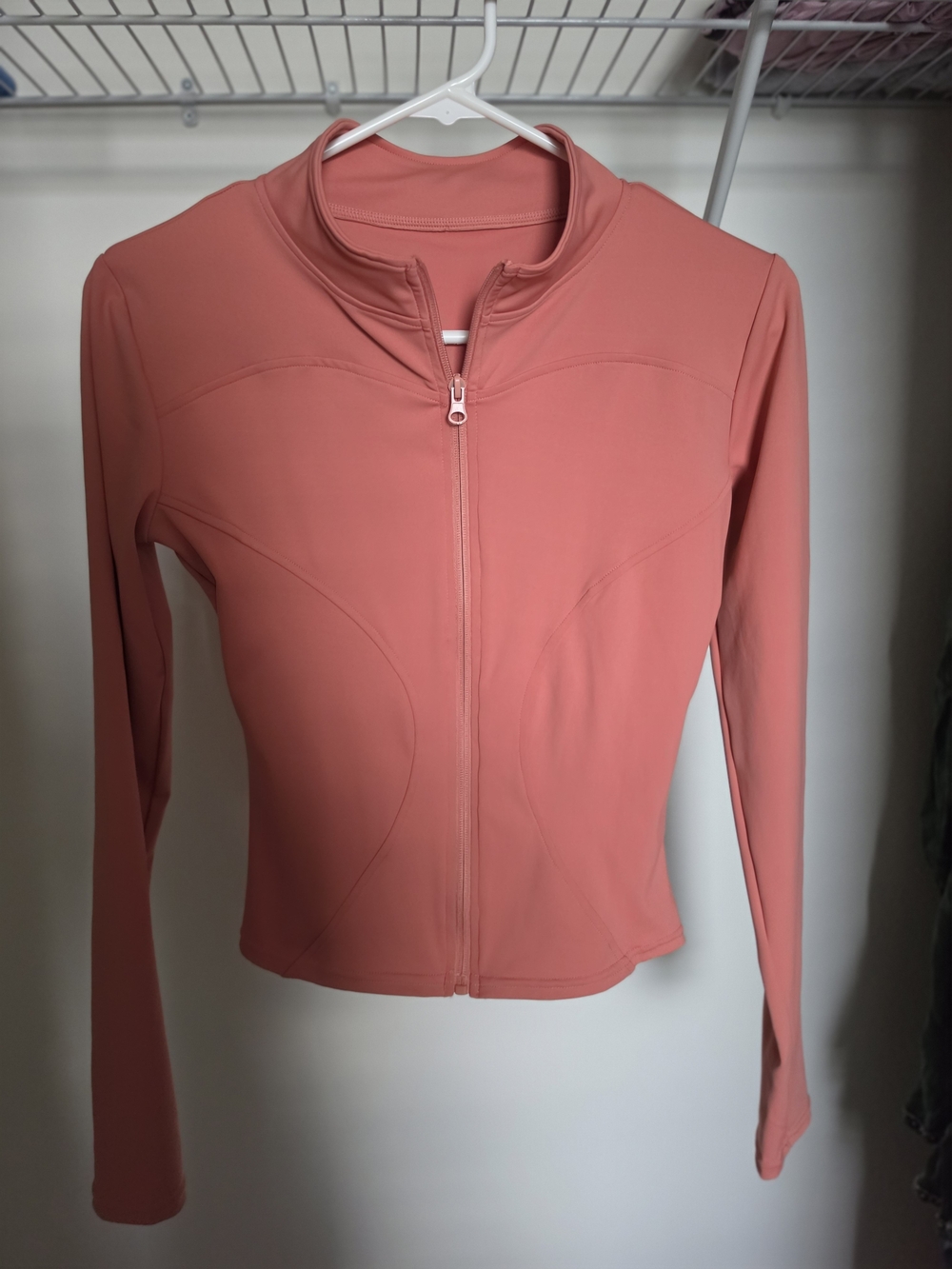 Coral Zip-Up Athletic Jacket